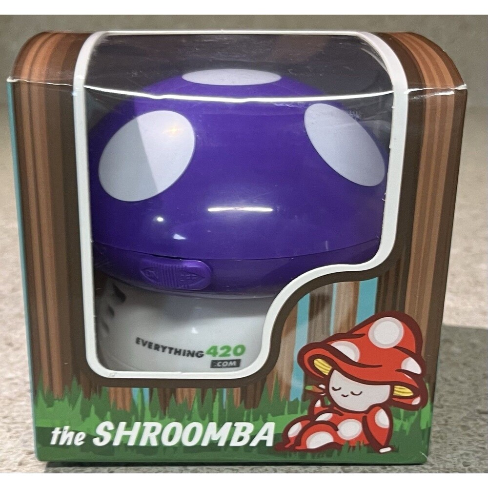 The Shroomba Tabletop Mini Vacuum Purple Mushroom Post-Sesh Novelty Desk Cleaner